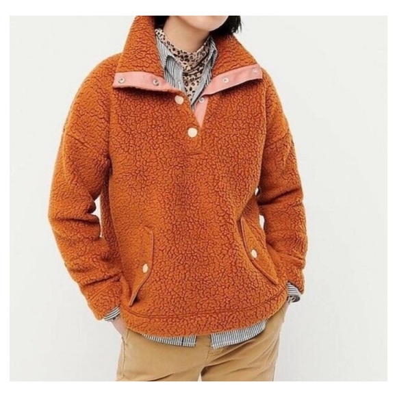 New J.Crew Snap Collar Polartec Sherpa - Picture 3 of 7